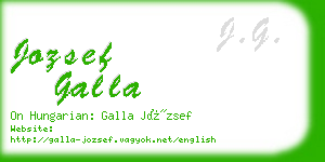 jozsef galla business card